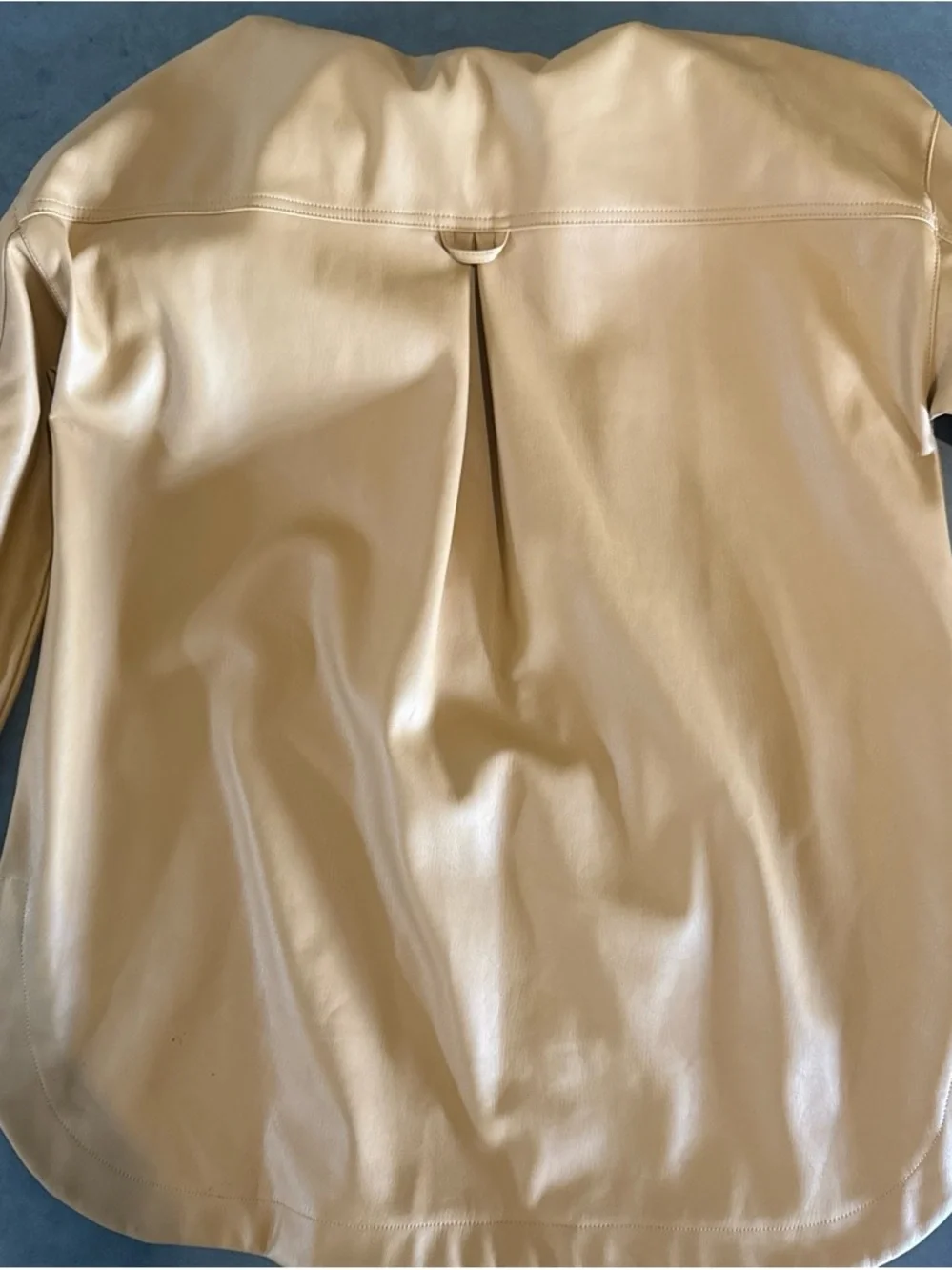 Maeve Anthropologie Men's Camel Faux Leather Shirt Jacket
